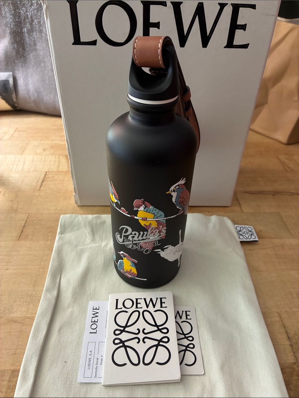 NIB Loewe Paula's Ibiza Parrot Sigg Water Bottle! - Picture 2 of 9